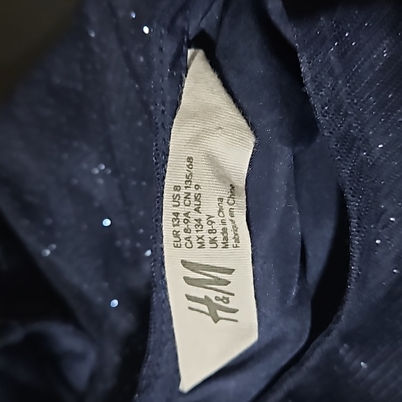H&M Navy Blue Tulle Sparkle Formal Dress size 5 - Picture 7 of 10